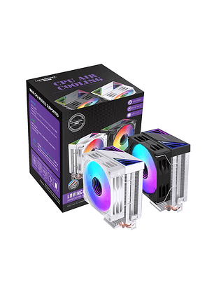 Enfriador Cpu Lovingcool 2 Heatpipes + rgb 90mm Amd Intel 150 TDP