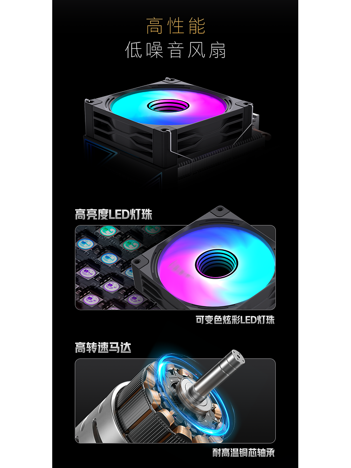 Enfriador Cpu Lovingcool 2 Heatpipes + rgb 90mm Amd Intel 150 TDP 5