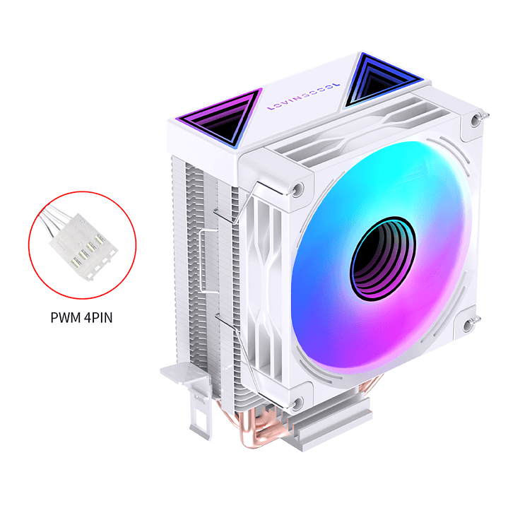 Enfriador Cpu Lovingcool 2 Heatpipes + rgb 90mm Amd Intel 150 TDP 8