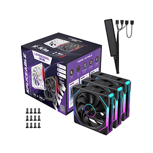 Ventiladores Pc 120mm ARgb Lovingcool 120 Kit Pack 3 Unids 