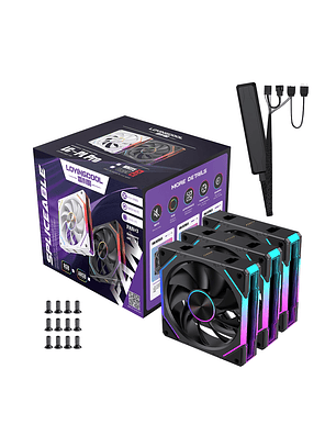 Ventiladores Pc 120mm ARgb Lovingcool 120 Kit Pack 3 Unids 