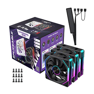 Ventiladores Pc 120mm ARgb Lovingcool 120 Kit Pack 3 Unids 