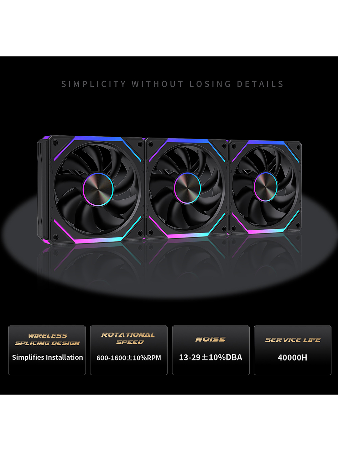 Ventiladores Pc 120mm ARgb Lovingcool 120 Kit Pack 3 Unids  6