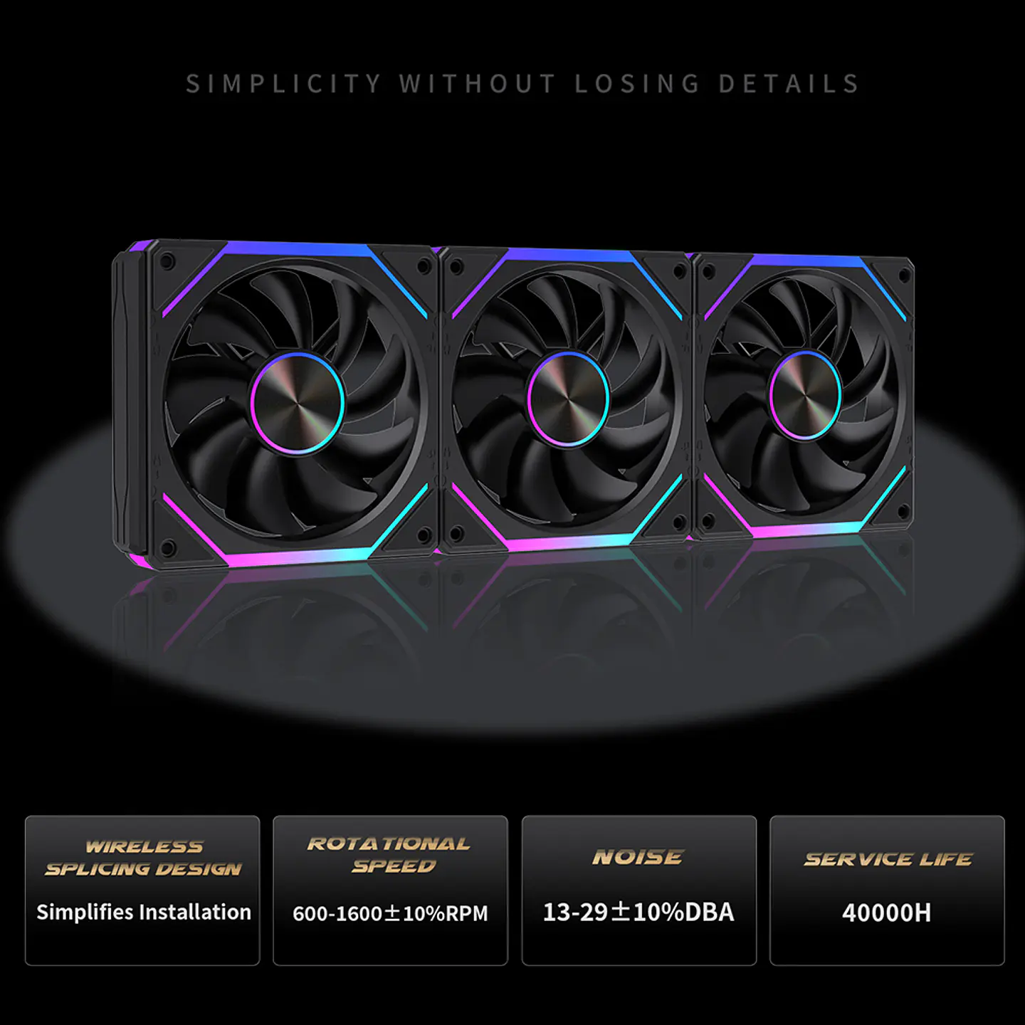 Ventiladores Pc 120mm ARgb Lovingcool 120 Kit Pack 3 Unids  6