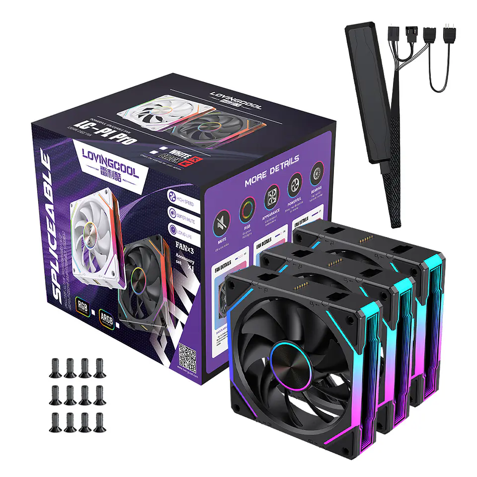 Ventiladores Pc 120mm ARgb Lovingcool 120 Kit Pack 3 Unids  7