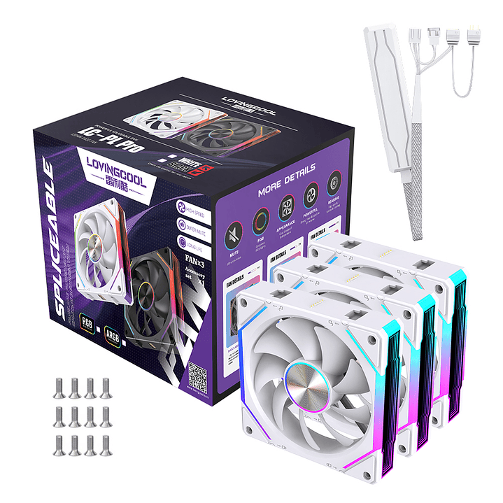 Ventiladores Pc 120mm ARgb Lovingcool 120 Kit Pack 3 Unids  8