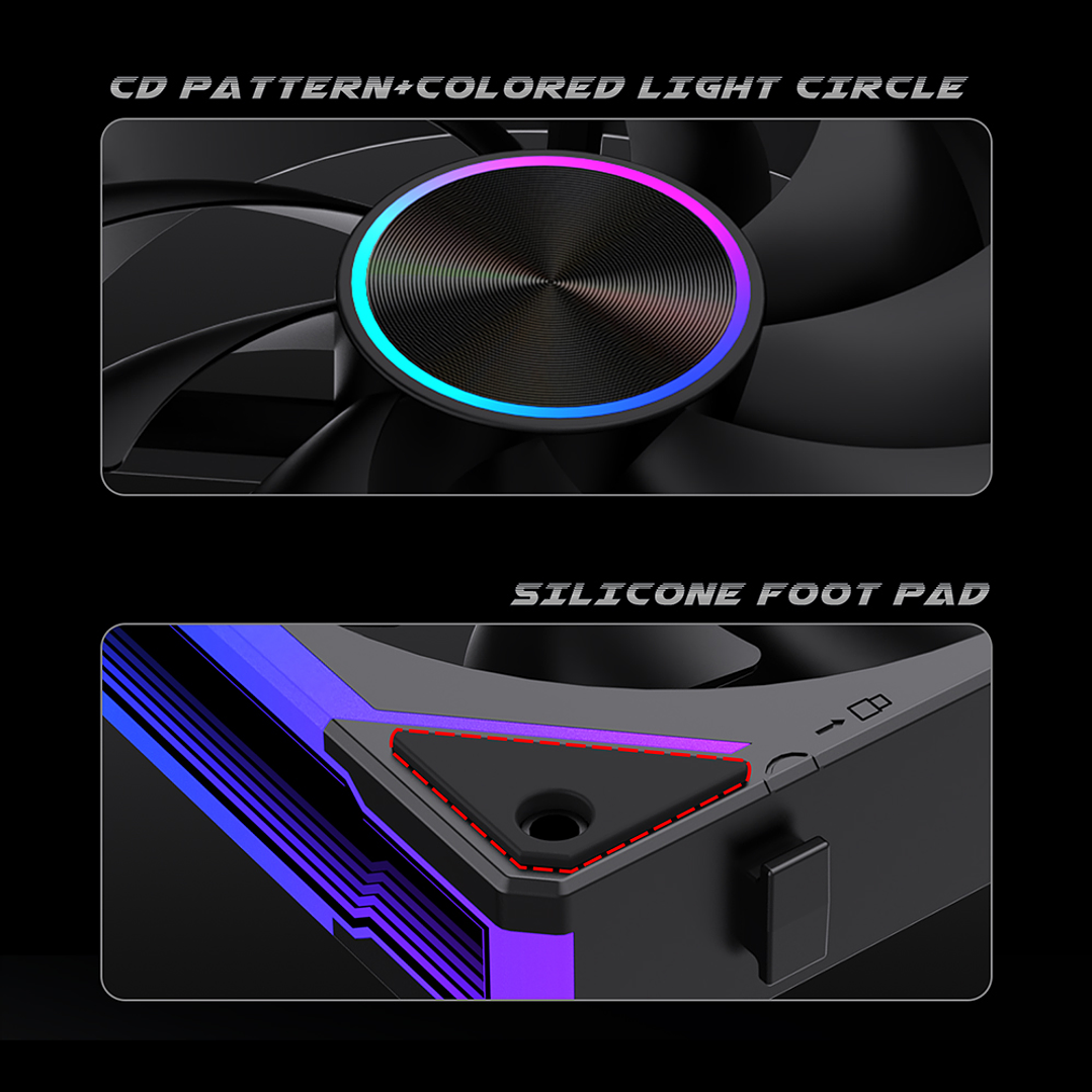 Ventiladores Pc 120mm ARgb Lovingcool 120 Kit Pack 3 Unids  10