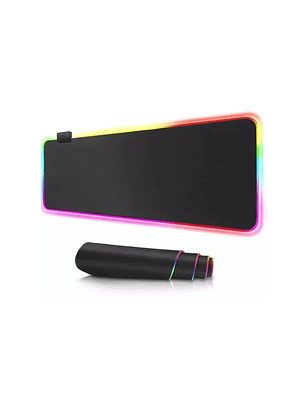 Mouse Pad Gamer Antideslizante Luz Led Xl Excelente Touch Color Negro