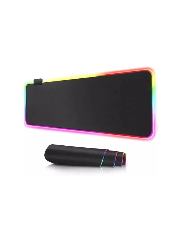 Mouse Pad Gamer Antideslizante Luz Led Xl Excelente Touch Color Negro 1