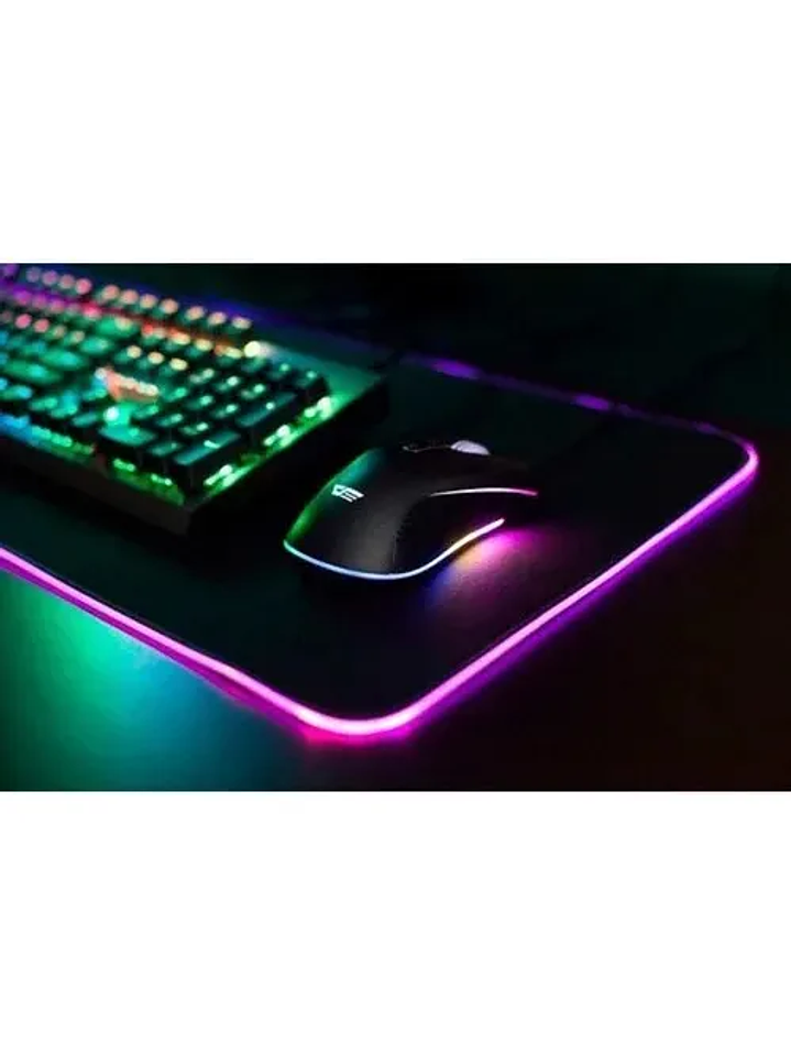 Mouse Pad Gamer Antideslizante Luz Led Xl Excelente Touch Color Negro 5