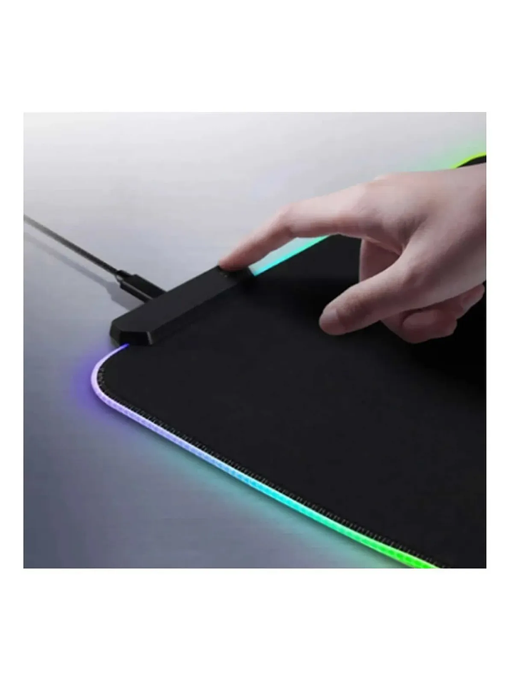 Mouse Pad Gamer Antideslizante Luz Led Xl Excelente Touch Color Negro 3