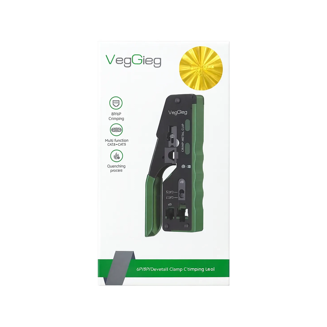 Crimpeadora Rj45/rj11 Veggieg 6p/8p Para Cat.5/cat.8 1