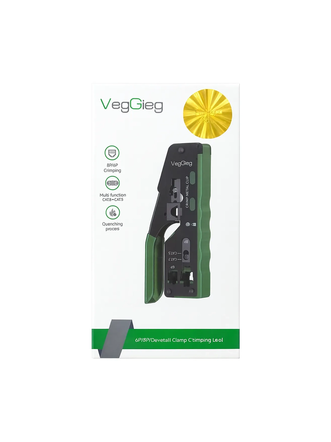 Crimpeadora Rj45/rj11 Veggieg 6p/8p Para Cat.5/cat.8 1