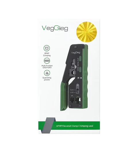 Crimpeadora Rj45/rj11 Veggieg 6p/8p Para Cat.5/cat.8