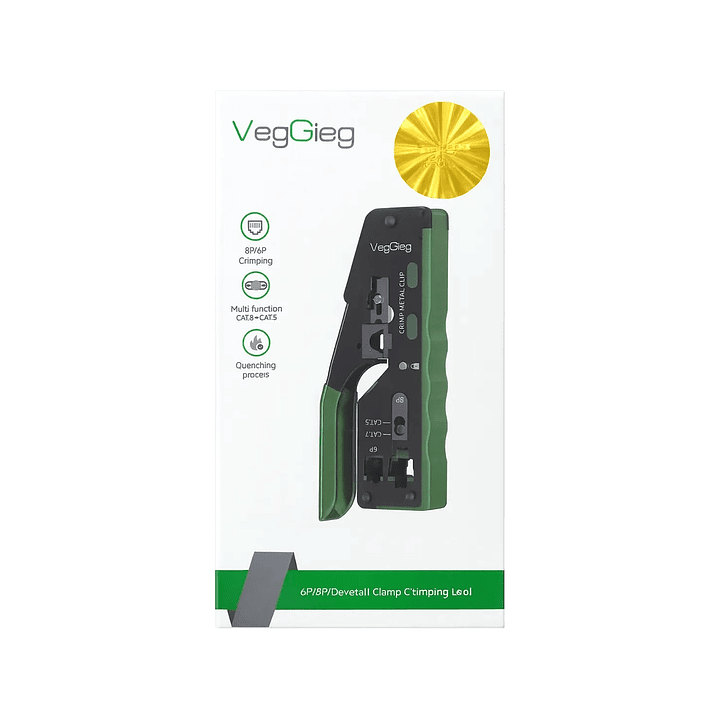 Crimpeadora Rj45/rj11 Veggieg 6p/8p Para Cat.5/cat.8 1