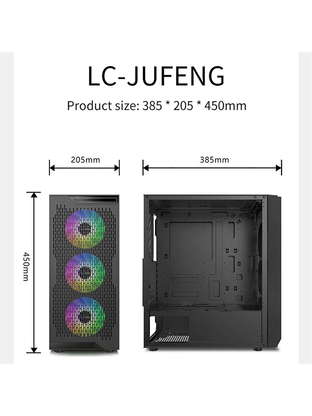 Gabinete Profesional Atx Alto Flujo De Aire Dual Motherboard 5