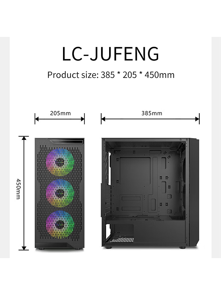 Gabinete Profesional Atx Alto Flujo De Aire Dual Motherboard 5