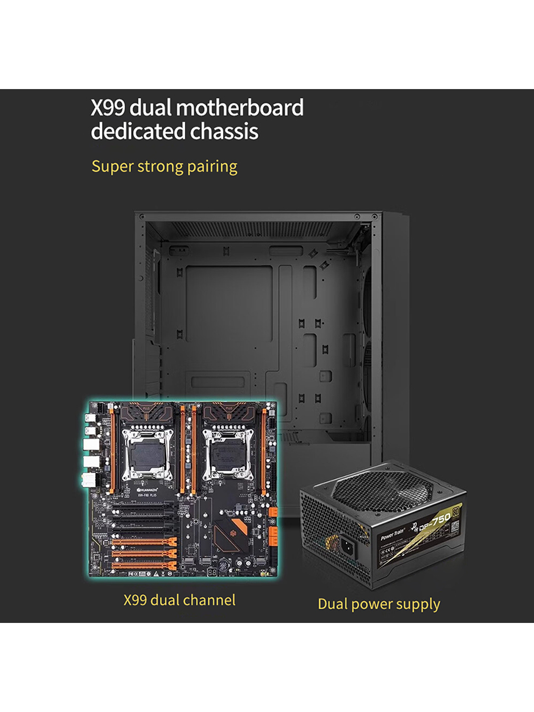 Gabinete Profesional Atx Alto Flujo De Aire Dual Motherboard 3