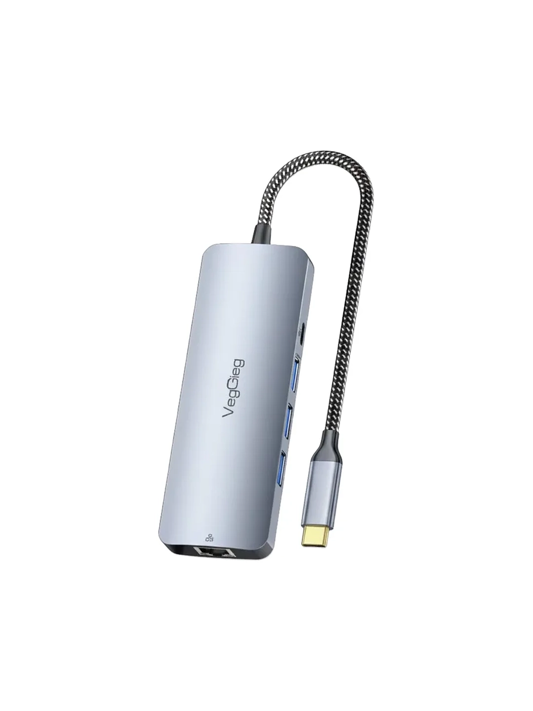 Hub Usb Tipo C 10 En 1 Usb 3.0 4k 60hz 100w Rj45 Veggieg 1