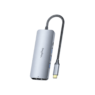 Hub Usb Tipo C 10 En 1 Usb 3.0 4k 60hz 100w Rj45 Veggieg