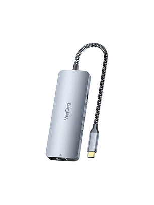 Hub Usb Tipo C 10 En 1 Usb 3.0 4k 60hz 100w Rj45 Veggieg
