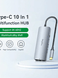 Hub Usb Tipo C 10 En 1 Usb 3.0 4k 60hz 100w Rj45 Veggieg - Miniatura 3