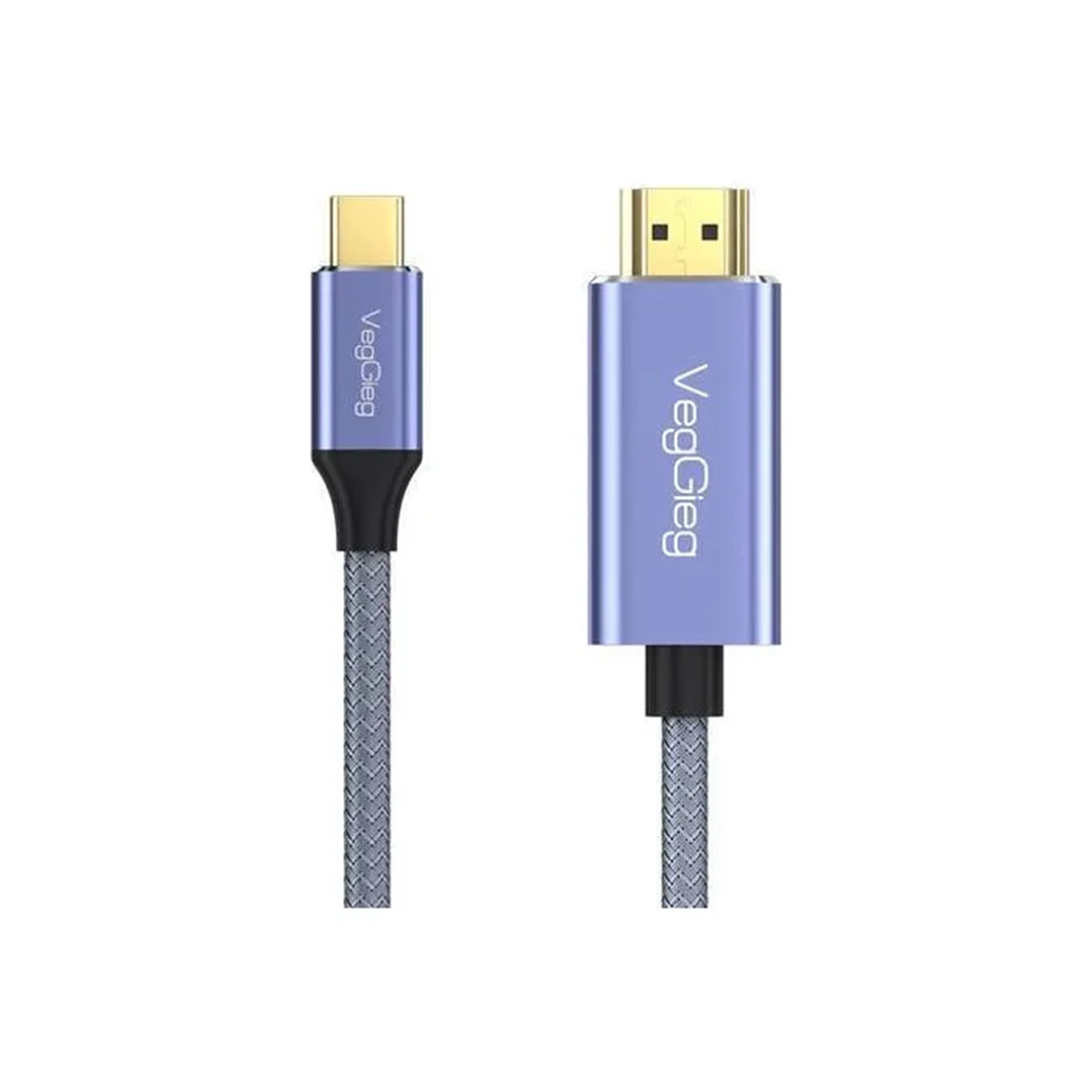 Cable Tipo C A Hdmi Premium 4k 60hz 2mts Hdr Veggieg V-Z625 1
