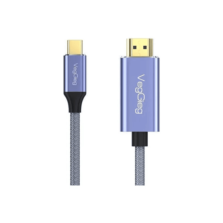 Cable Tipo C A Hdmi Premium 4k 60hz 2mts Hdr Veggieg V-Z625 1
