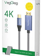 Cable Tipo C A Hdmi Premium 4k 60hz 2mts Hdr Veggieg V-Z625 - Miniatura 3