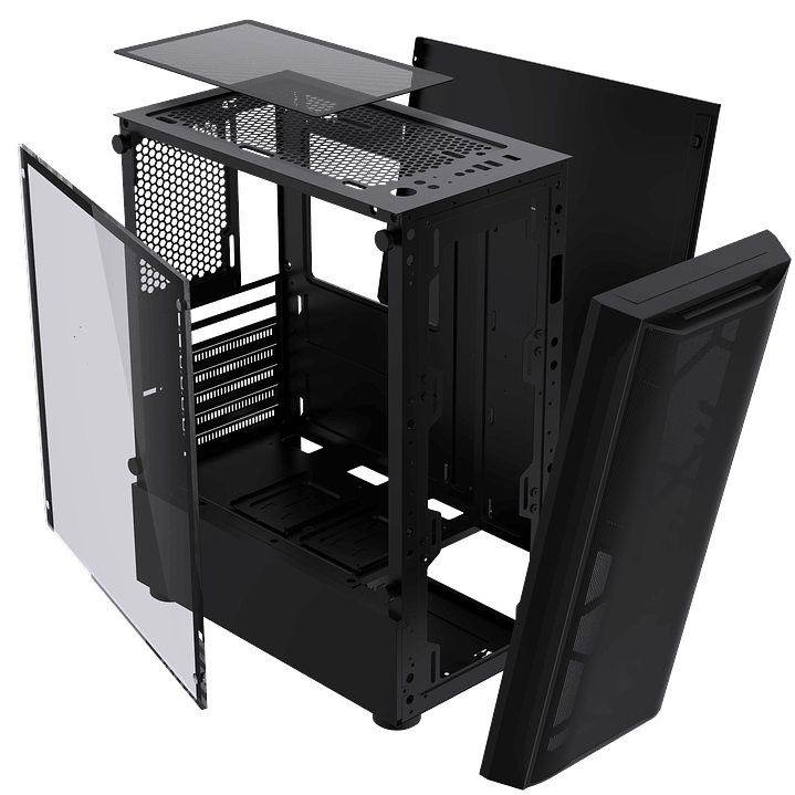 Gabinete Gamer Rgb Atx, Vidrio Templado, Usb 3.0 Max 8 Fans + ventilador de regalo 120 mm 10