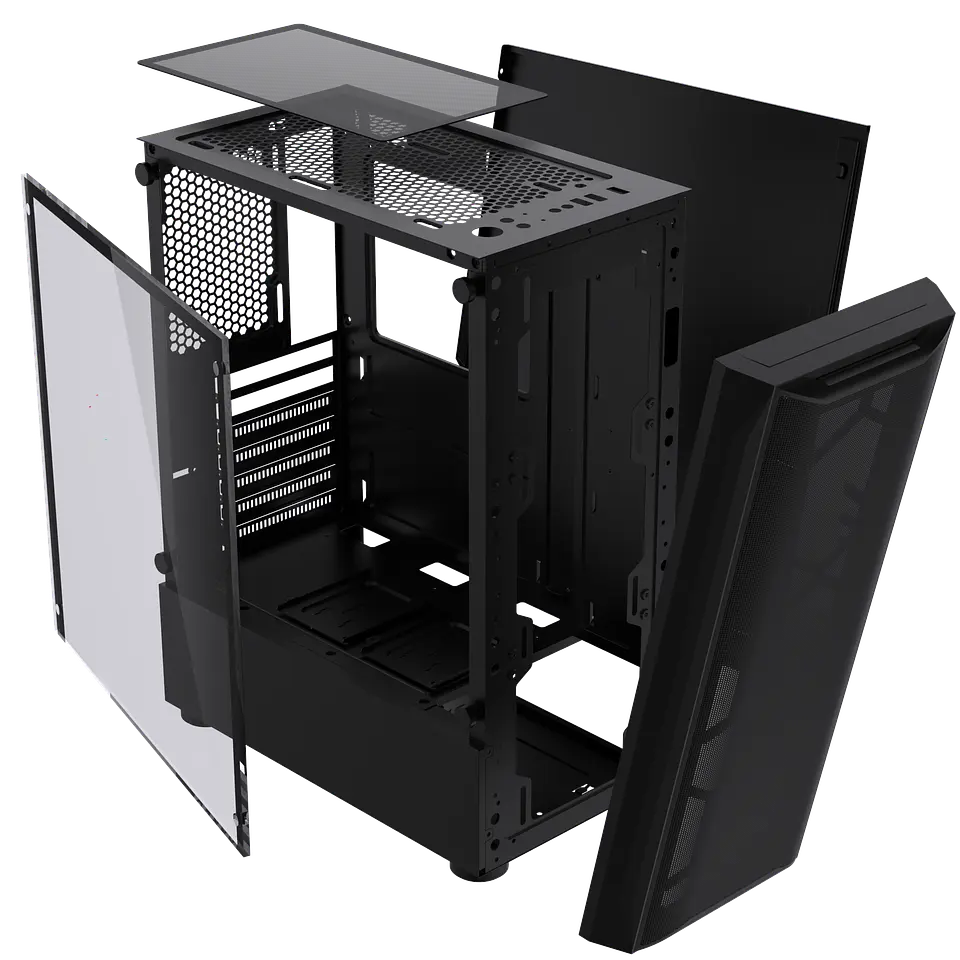 Gabinete Gamer Rgb Atx, Vidrio Templado, Usb 3.0 Max 8 Fans + ventilador de regalo 120 mm 10