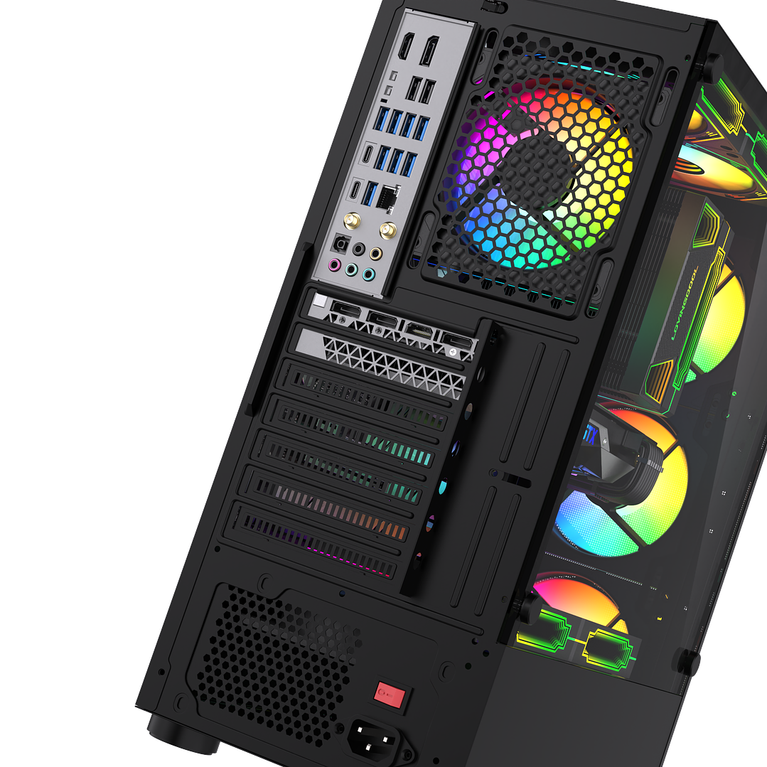 Gabinete Gamer Rgb Atx, Vidrio Templado, Usb 3.0 Max 8 Fans + ventilador de regalo 120 mm 11