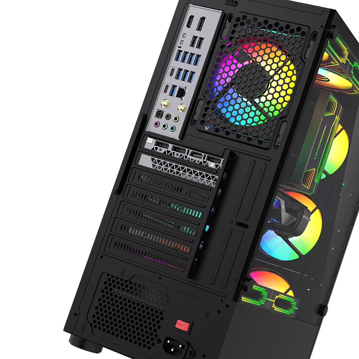 Gabinete Gamer Rgb Atx, Vidrio Templado, Usb 3.0 Max 8 Fans + ventilador de regalo 120 mm 11