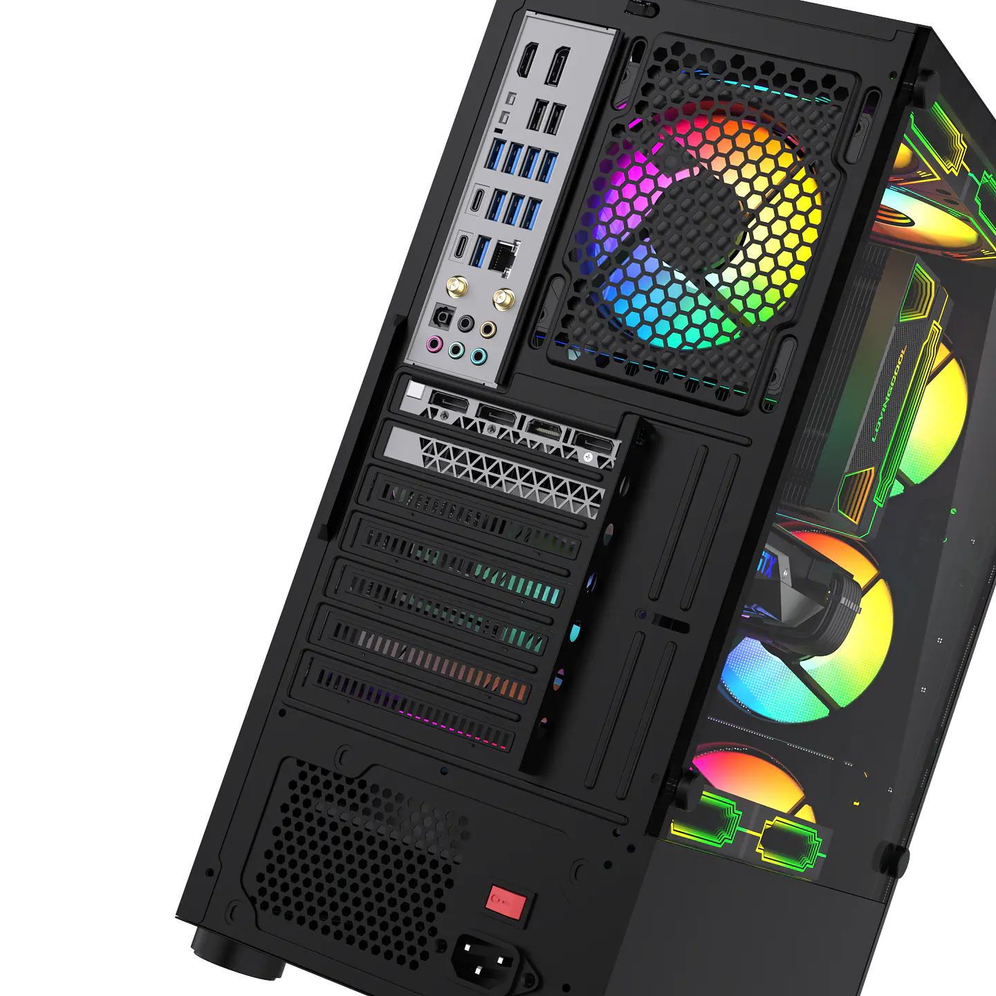 Gabinete Gamer Rgb Atx, Vidrio Templado, Usb 3.0 Max 8 Fans + ventilador de regalo 120 mm 11