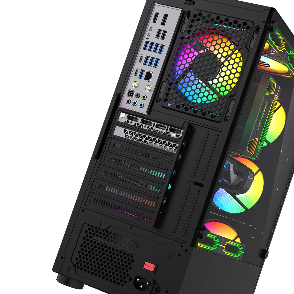 Gabinete Gamer Rgb Atx, Vidrio Templado, Usb 3.0 Max 8 Fans + ventilador de regalo 120 mm 11