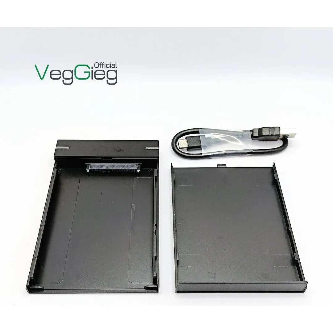 Carcasa De Disco Duro Case Externo Usb 3.0 Sata 3.0 Veggieg Negro 3