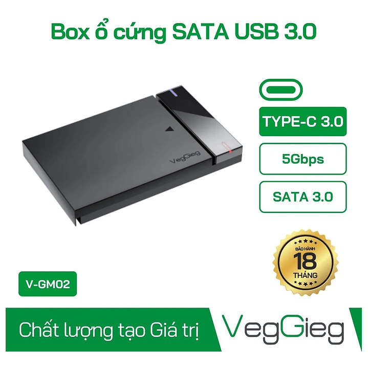 Carcasa De Disco Duro Case Externo Usb 3.0 Sata 3.0 Veggieg Negro 5