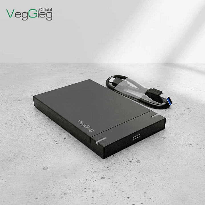 Carcasa De Disco Duro Case Externo Usb 3.0 Sata 3.0 Veggieg Negro 6