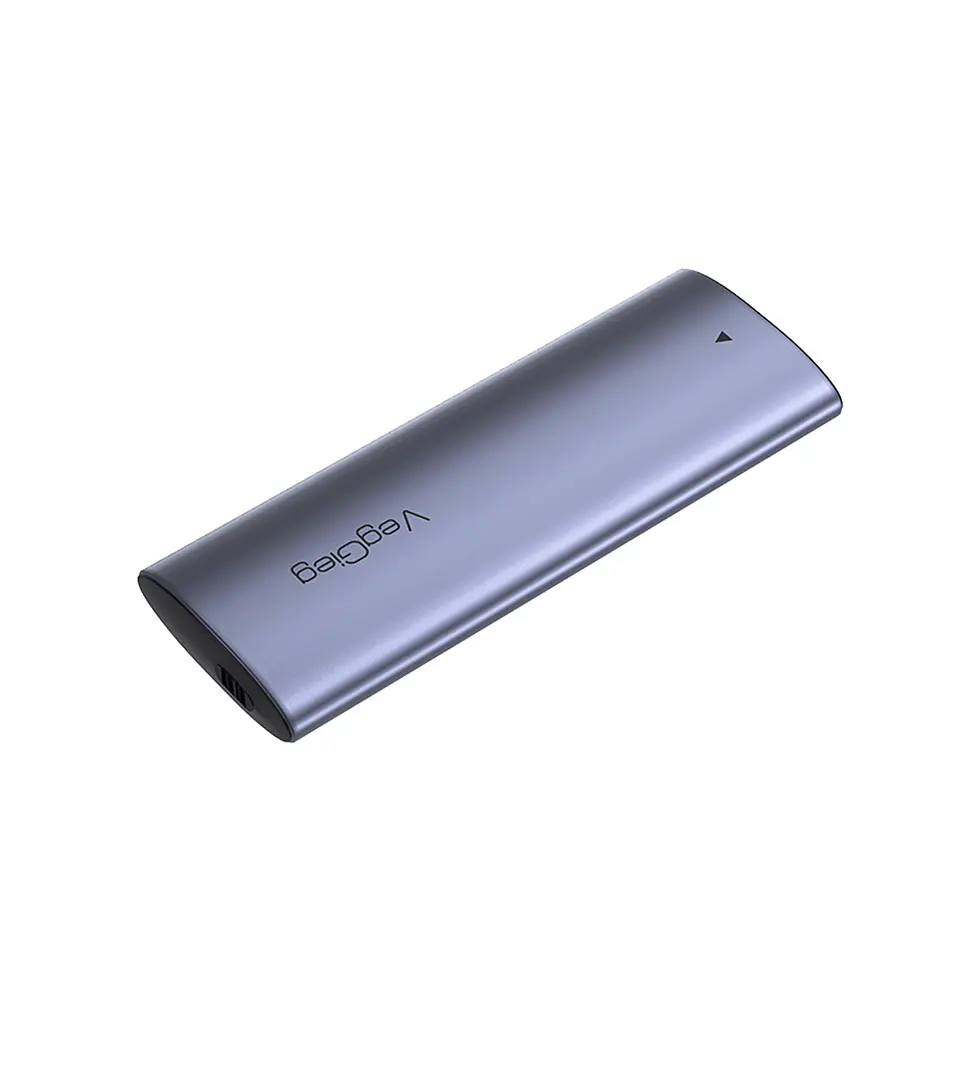 Case Cofre Disco Duro Usb C 3.0 M2 Nvme 10 Gbps Veggieg Gris 1