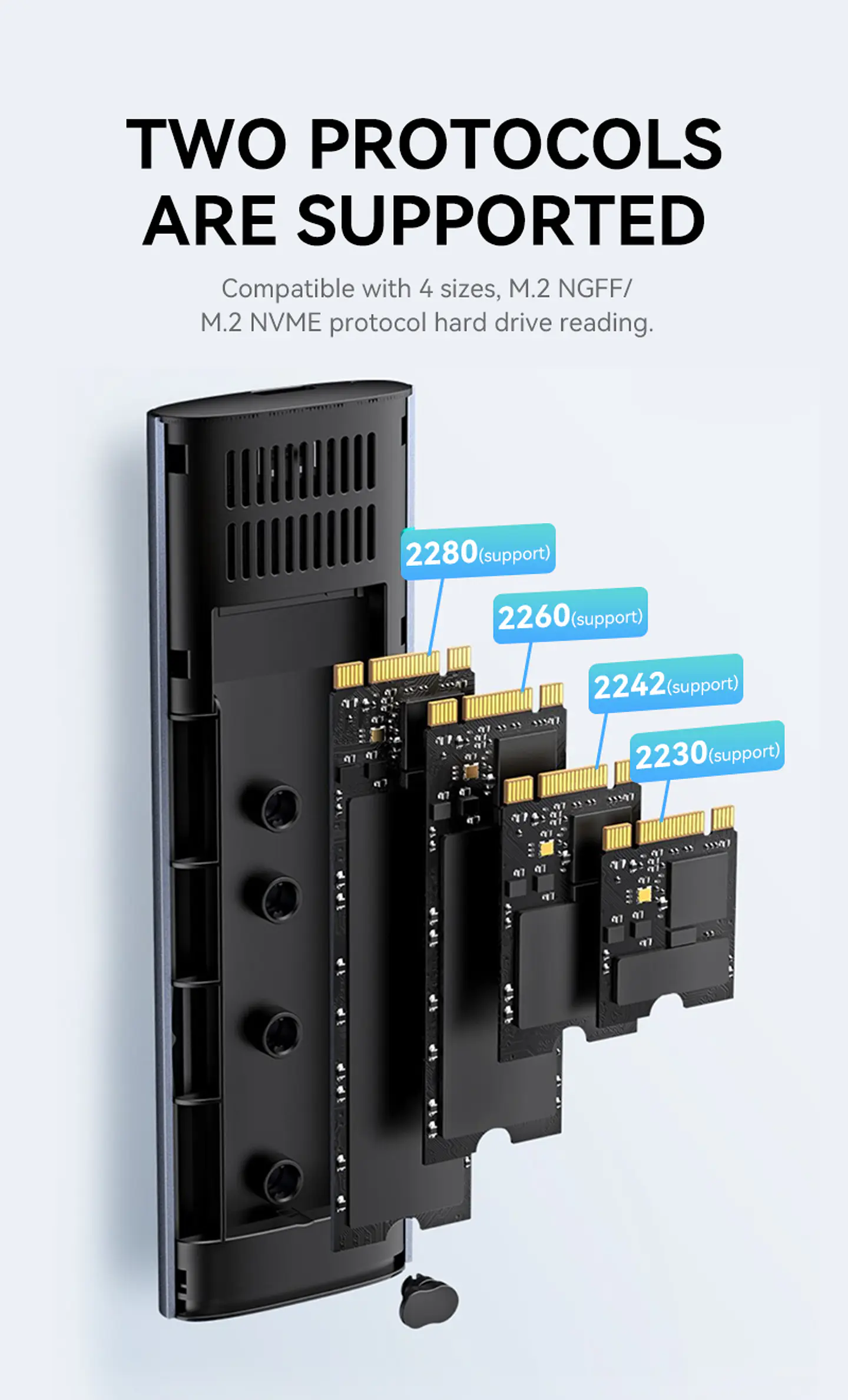 Case Cofre Disco Duro Usb C 3.0 M2 Nvme 10 Gbps Veggieg Gris 2