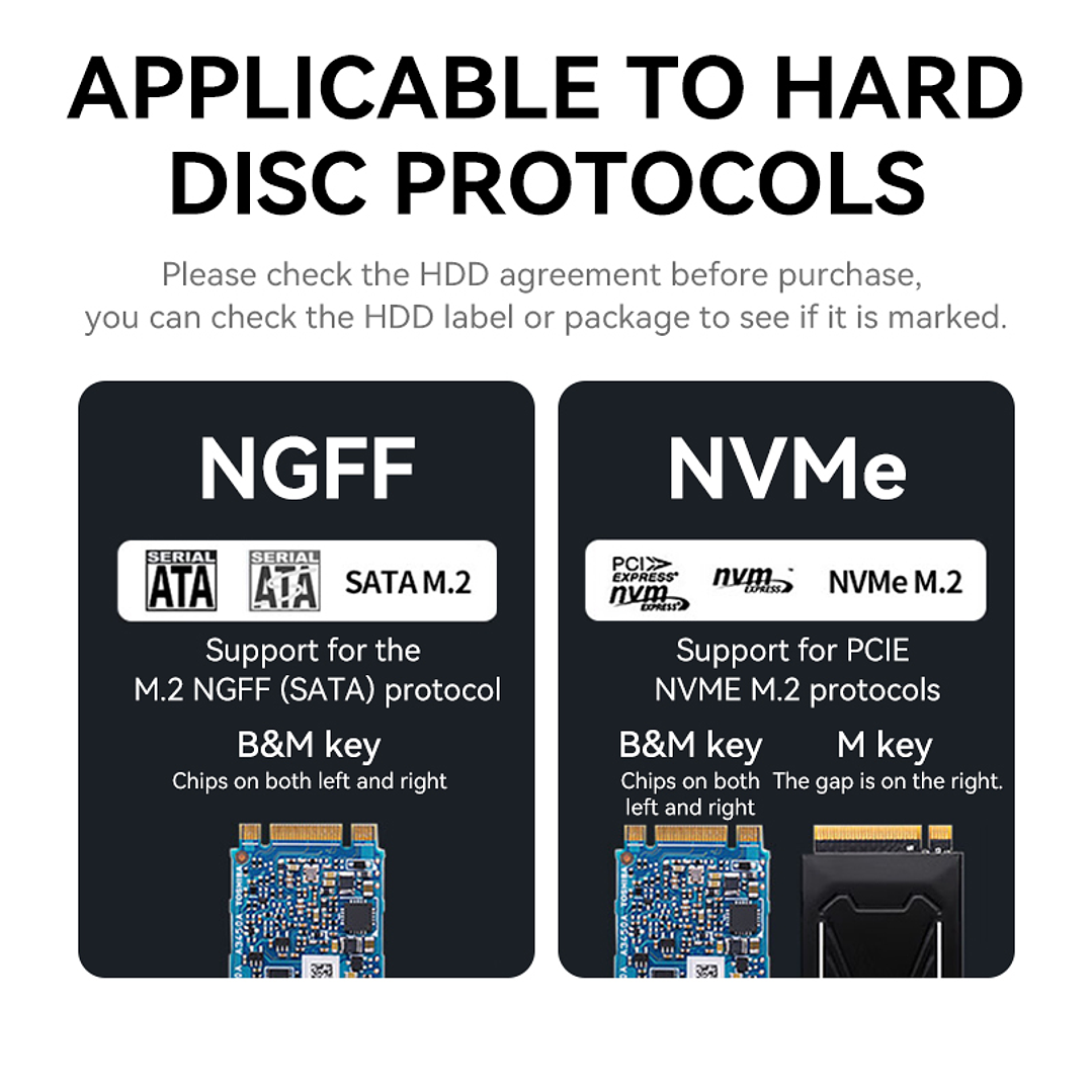 Case Cofre Disco Duro Usb C 3.0 M2 Nvme 10 Gbps Veggieg Gris 6