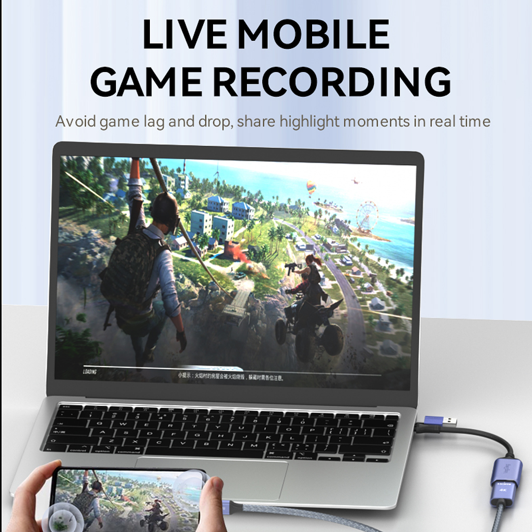 Capturadora De Video 4k 60hz 1080p Tipo C 3.0 Usb Veggieg Gris 5