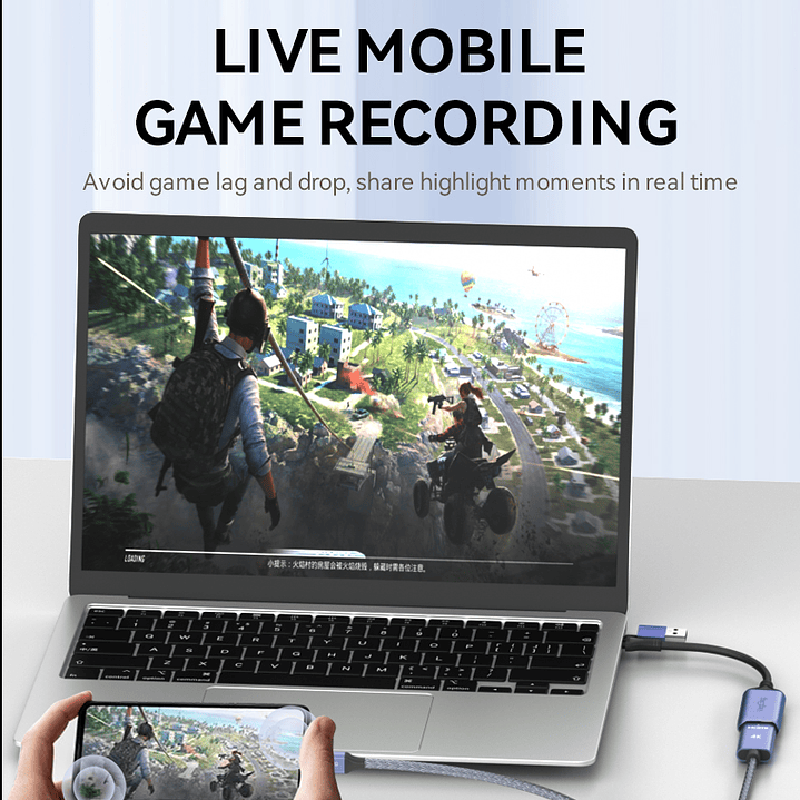 Capturadora De Video 4k 60hz 1080p Tipo C 3.0 Usb Veggieg Gris 5