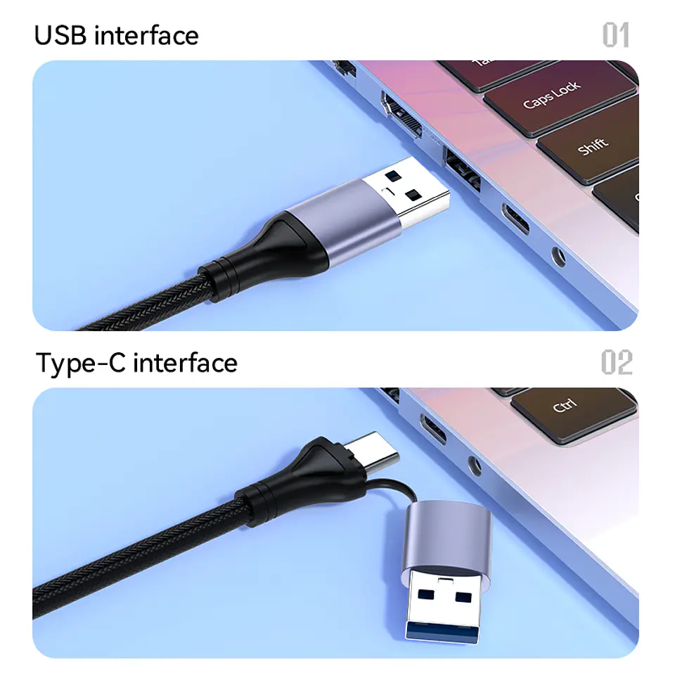 Capturadora De Video 4k 60hz 1080p Tipo C 3.0 Usb Veggieg Gris 6