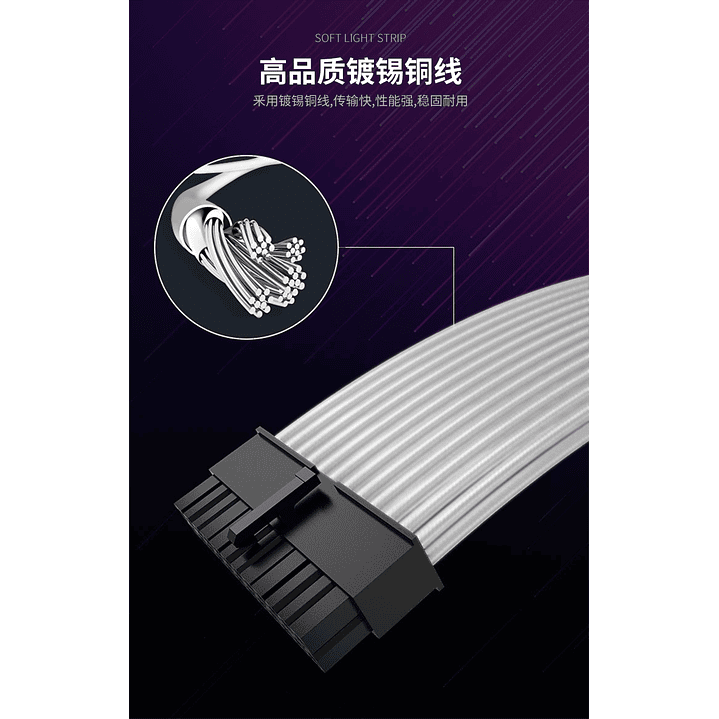 Cable De Alimentación Para Pc 3 X 8 Pin Argb Para Pc Gamer  7