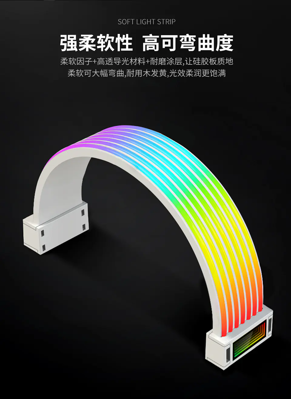 Cable De Alimentación Para Pc 2 X 8 Pin Argb Para Pc Gamer 4