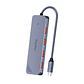 Hub Adapador Tipo C 3.2 Gen 2 A 4 Puertos Usb 10gbs Veggieg Gris metalico - Miniatura 1