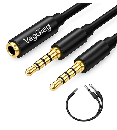Splitter Adaptador Jack 3.5mm Divisor De Audio Veggieg
