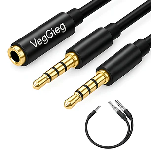 Splitter Adaptador Jack 3.5mm Divisor De Audio Veggieg