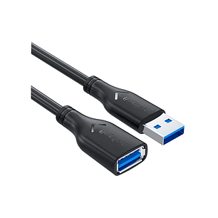 Cable Extension Usb 3.0 Veggieg Macho A Hembra 1.5mts Negro